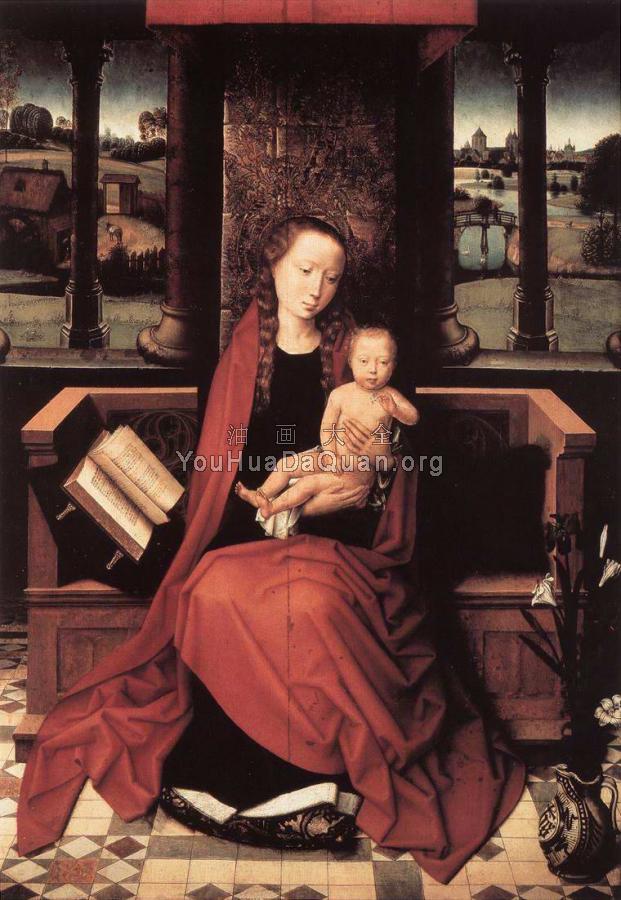 Virgin and Child Enthroned - 汉斯·梅姆林